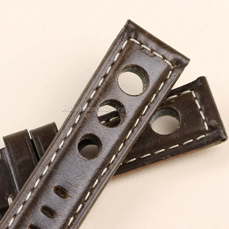 Pulseira de couro vintage 20mm 22mm 24mm pulseira de couro à prova d'água pulseira de liberação rápida pulseiras universais