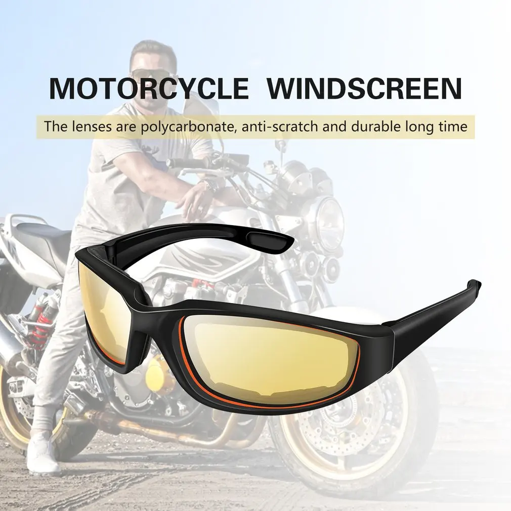 Fashionable Motorcycle Glasses Racing Anti-glare Windproof Vintage Men Women Safety Goggles Eyeglasses Sunglasses Eye Protection