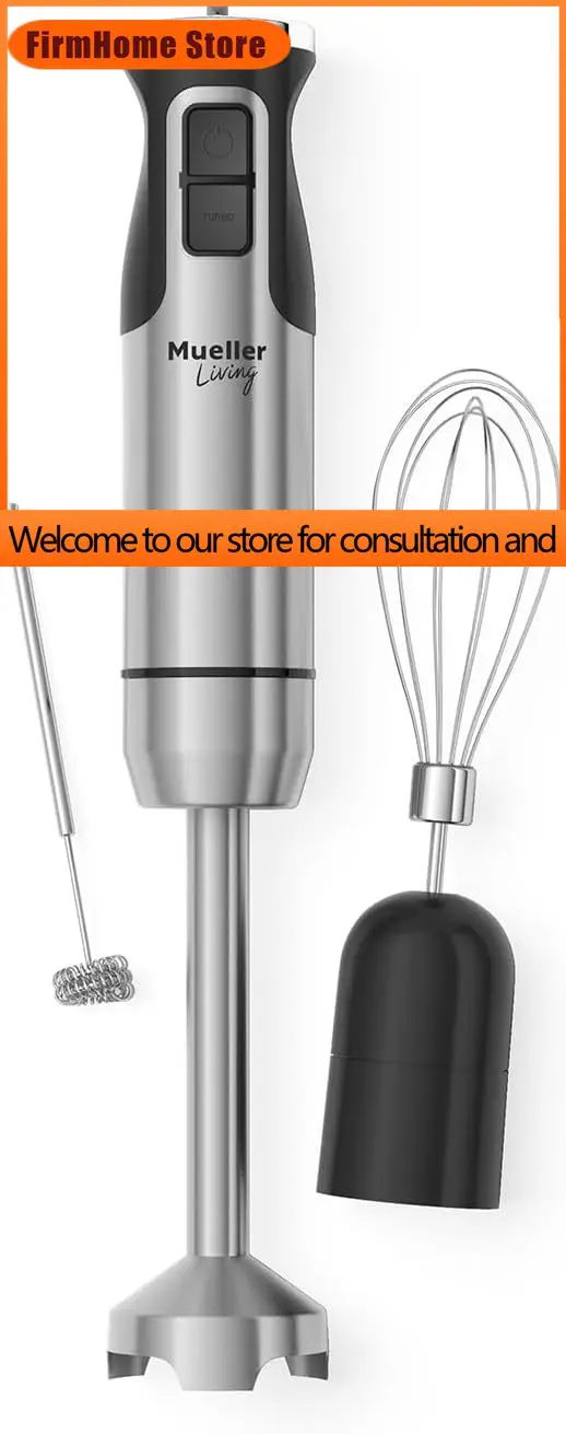 FirmHome FirmHome StoreUltra-Stick Immersion Hand Blender, 500W Motor, 8-Speed Turbo, Includes Blending Shaft, Whisk, Milk Frother, Measu - Aliexpress Deal