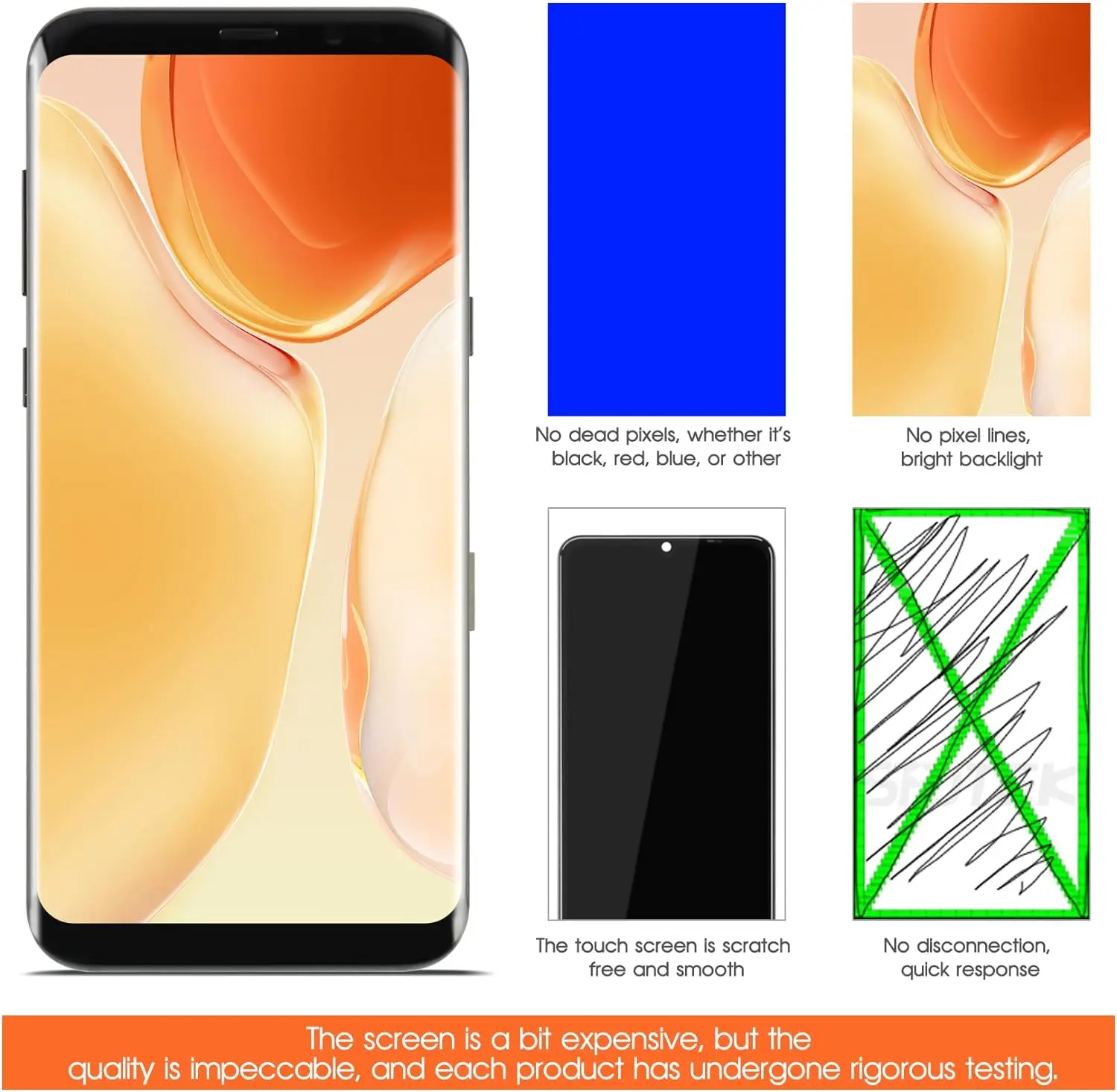 Imagem -06 - Amoled Lcd Touch Screen Substituição para Galáxia s8 Plus G955 G955fd com Moldura