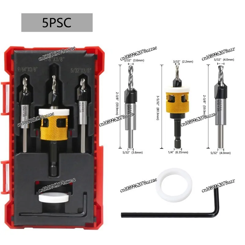 مثقاب غاطس مع المحدد النجارة خطوة الحفر فتح أداة اللكم تركيب المسمار العين غاطسة تفتق بت #4