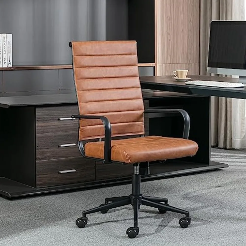 

Office Desk Chair Conference Room Chairs, Modern Ergonomic Executive Swivel Chair, Adjustable Height PU Leather Home Desk
