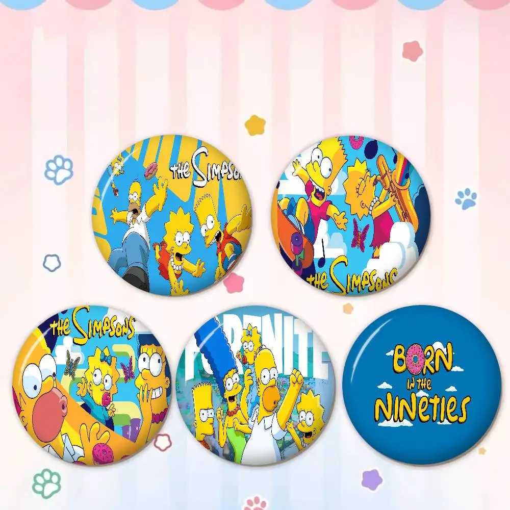 T-The-Simpson Satirical-Casual Customizable Soft Button Pin For Women Creative Jewelry Funny Badge Cartoon Lover Hat
