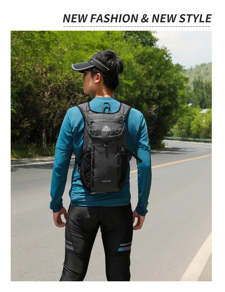 15L Ultraleichter Wanderrucksack Wasserdichter Outdoor-Sport-Reiserucksack für Männer Frauen Camping Klettern Radfahren Tasche – Detail 30