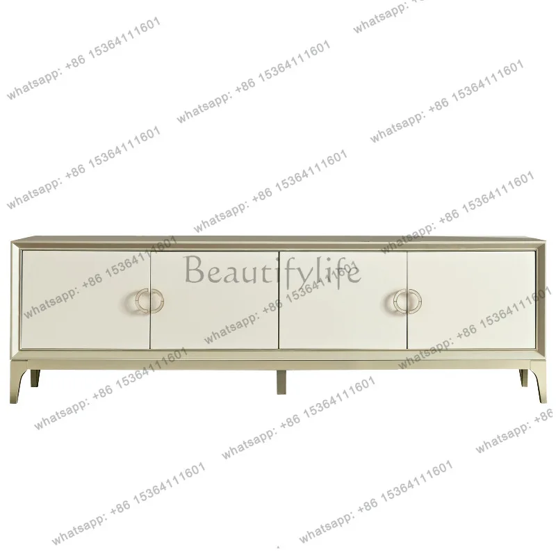 

New American light luxury solid wood TV cabinet living room Italian modern simple household small floor cabinet