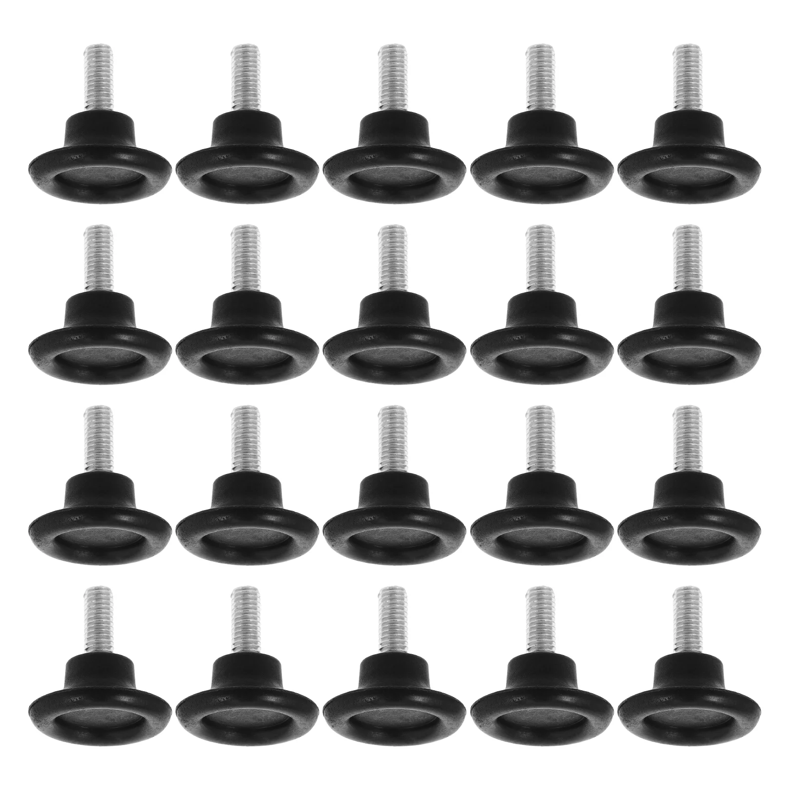 

20 PCS Furniture Mat Leveler Feet for Screw on Glide Leveling Table Leg Levelers Adjustable Iron Pp