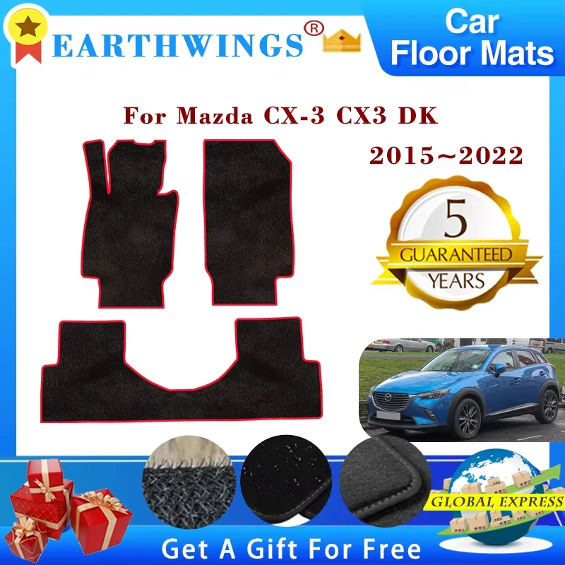 

Car Floor Mats For Mazda CX-3 CX3 DK 2015~2022 2016 2018 Carpets Footpads Anti-slip Cape Rugs Cover Foot Pad Auto Accessories Ca