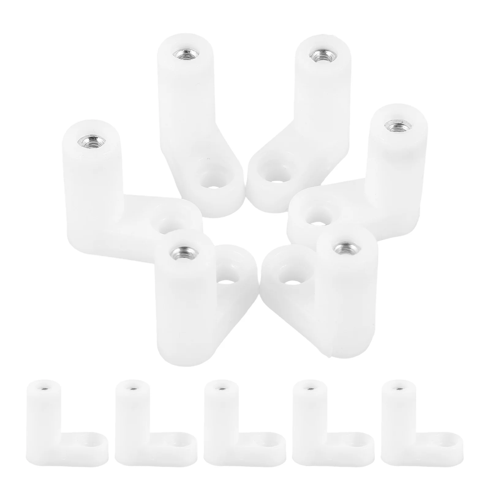 

20pcs Plastic L Brackets 20Mm For Shelves Cabinets White Corner Braces Right Angle Support Hardware Diy Wall Mounting Fasteners