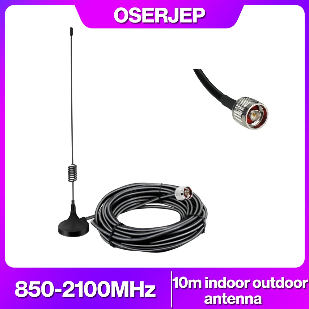 Antenna esterna 5dBi GSM 900 CDMA 850MHz con N maschio 10 metri cavo antenna esterna per ripetitore CDMA GSM 2g 3g 850-2100MHz