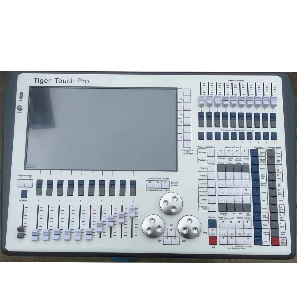 DMX Controller with Flight Case Tiger Touch Console DJ Stage Light Titan Touch Pro DMX Lighting Controller