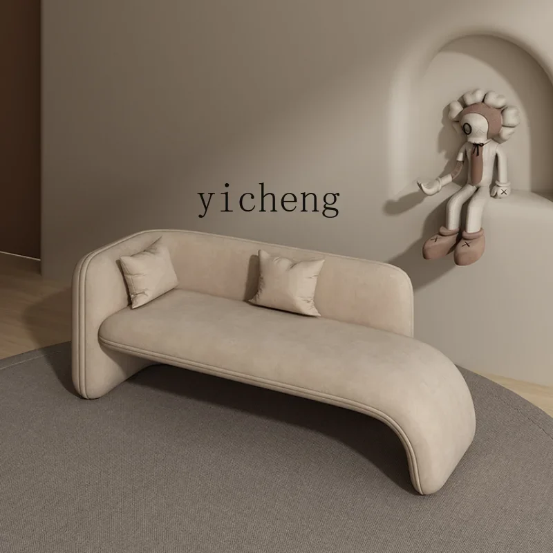 

ZC Modern Minimalist Concubine Bedroom Leisure Sofa Flannel Living Room Recliner Hotel Homestay Leisure Bed