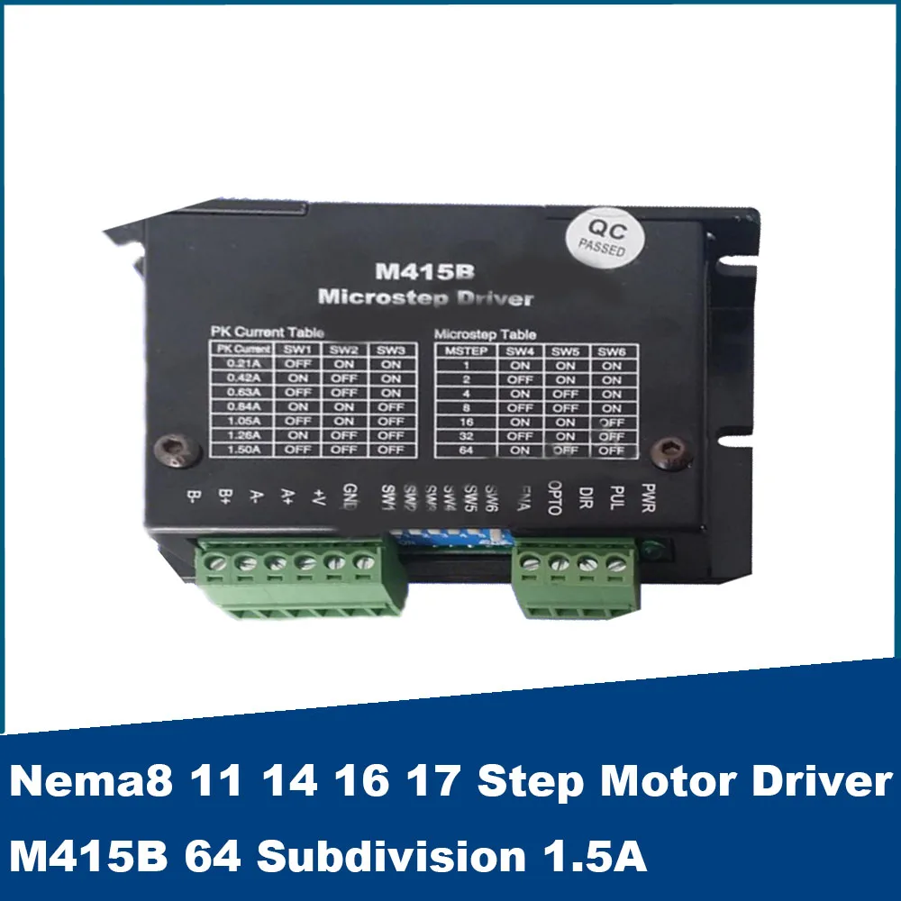 Nema8 11 14 16 17 Step Motor Driver M415B 64 Subdivision 1.5A