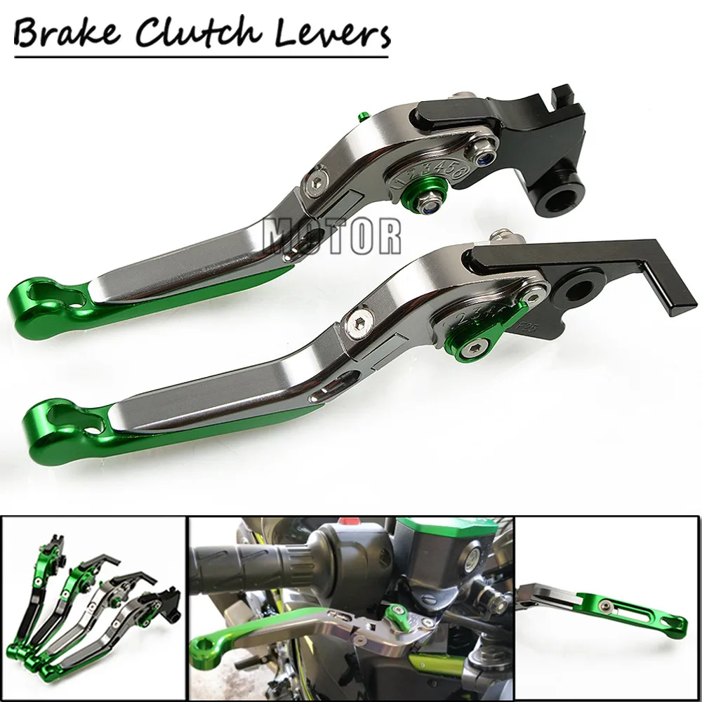 

Motorcycle CNC Aluminum Foldable Brake Clutch Levers For Kawasaki ZX6R ZX636R Z750R ZX10R Adjustable Folding ZX 6 636 10 Z 750 R