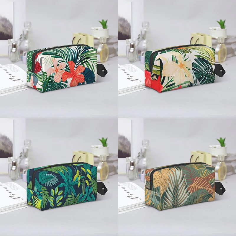 

1PC Art Leaf Toiletries Storage Bag Makeup Portable Bag Cosmetic Bag Makeup Accessory Large Cosmetic Pouch Travel Toiletry Bag