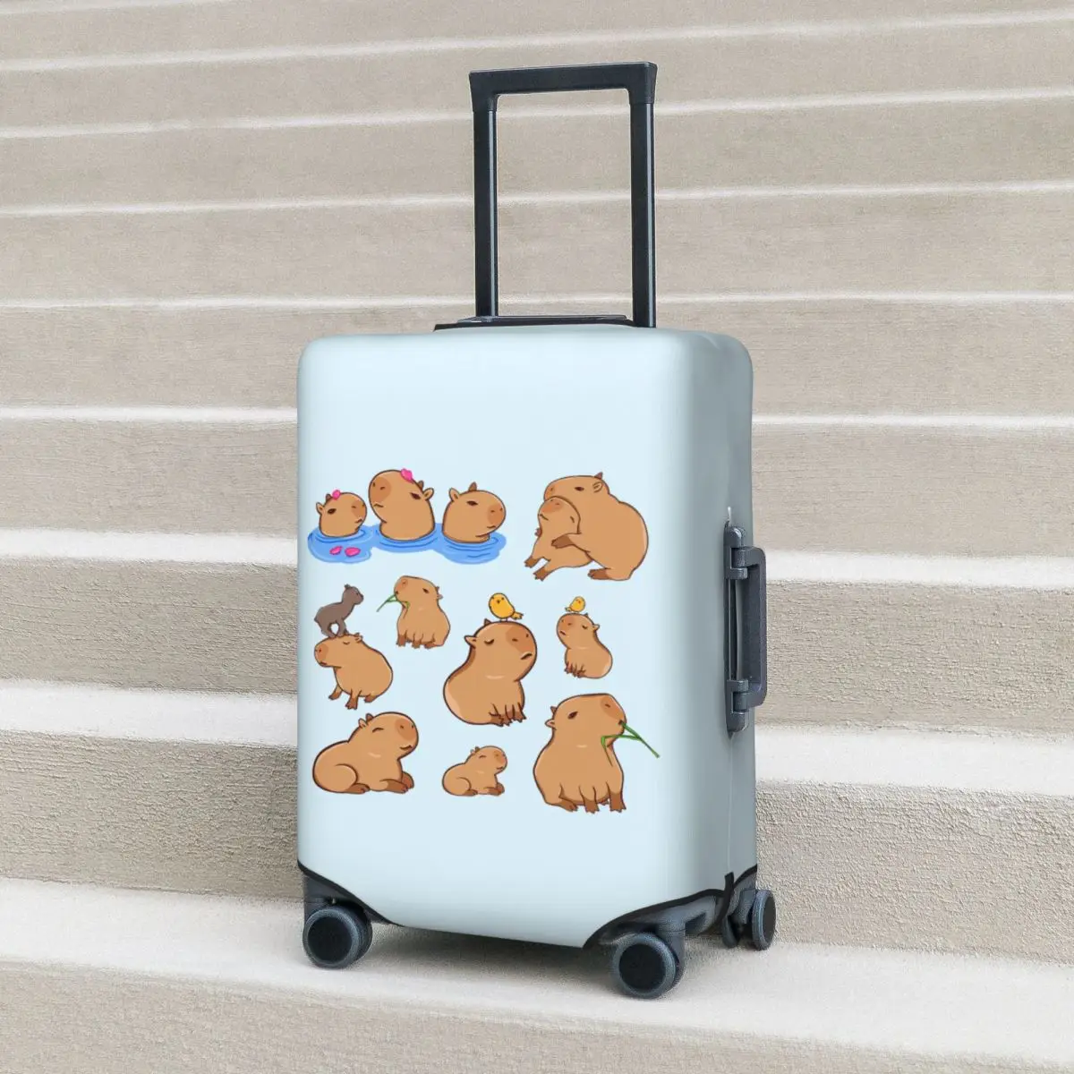 

Capybara Pattern Suitcase Cover Protection Elastic Travel Luggage Protector Covers for 18-32 Inch