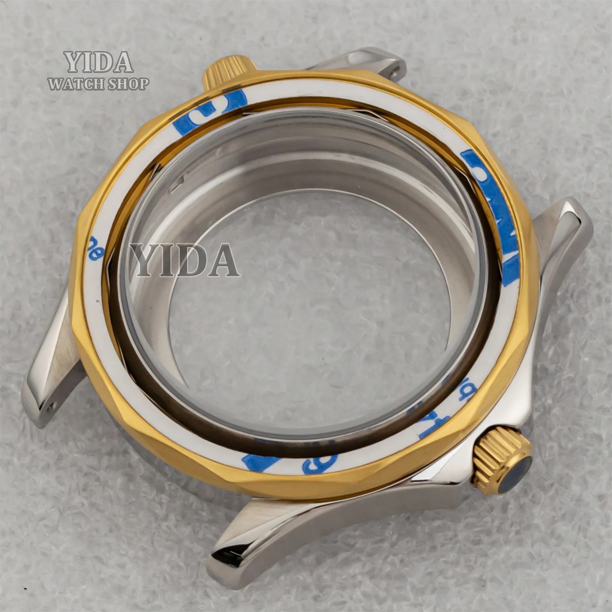 NH35 NH36 Watch Case 41MM Twotone case For Seamaster 300 NH35/NH36 Automatic Movement 100M Waterpoof Mod Watch Parts Replacement