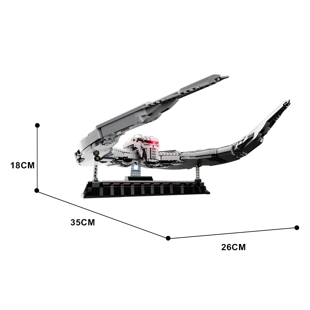 Gobricks MOC Battlestar Galactica UCS Cylon Raider Bricks UCS Cylon Raider Battleship Building Blocks Model Assembly Toys Gifts
