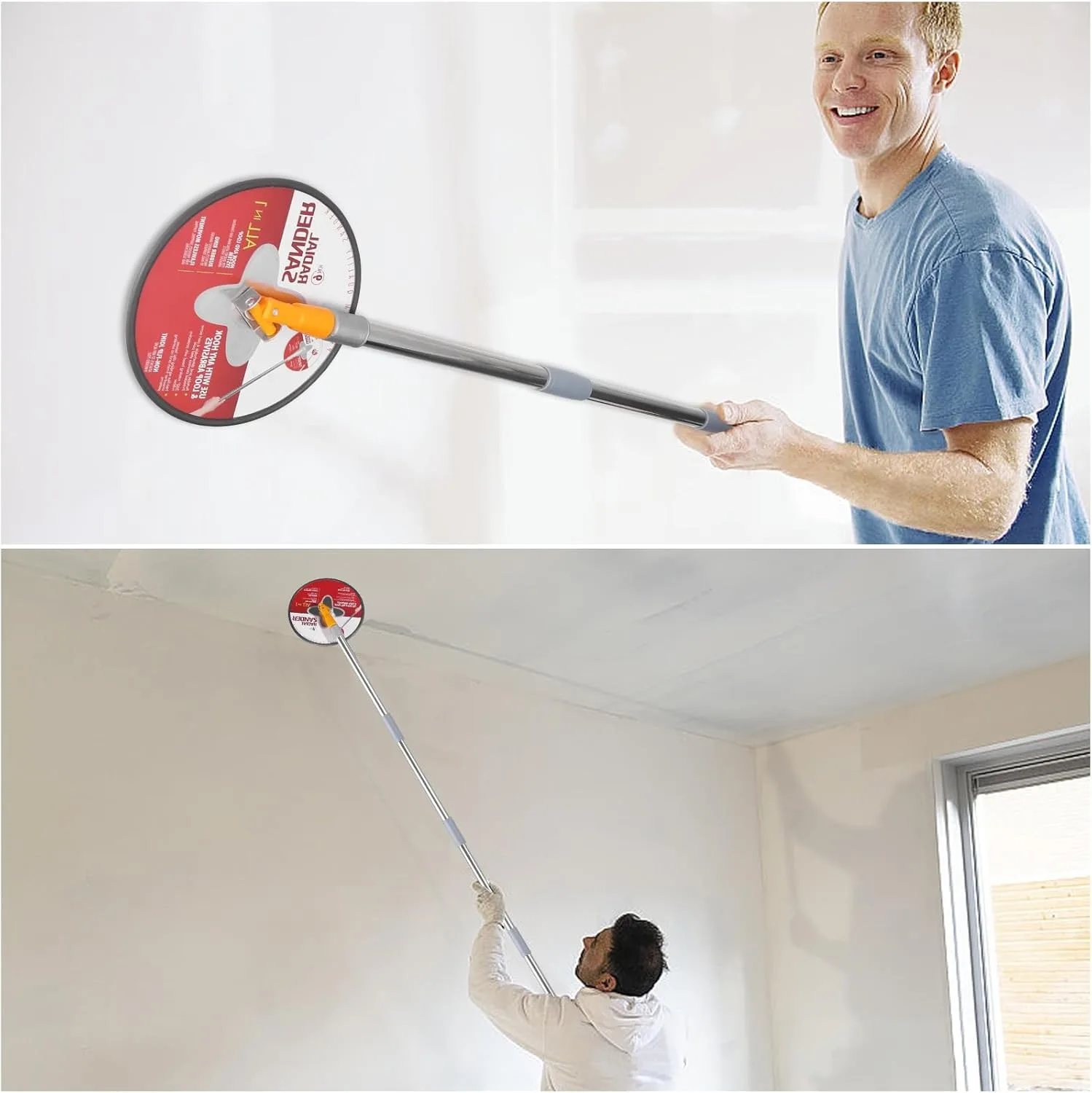 Drywall Pole Sander With Extension Pole for Painting Project Wall grinding Includes 5 Sanding Sheets 80/100/120/180/240 Grit