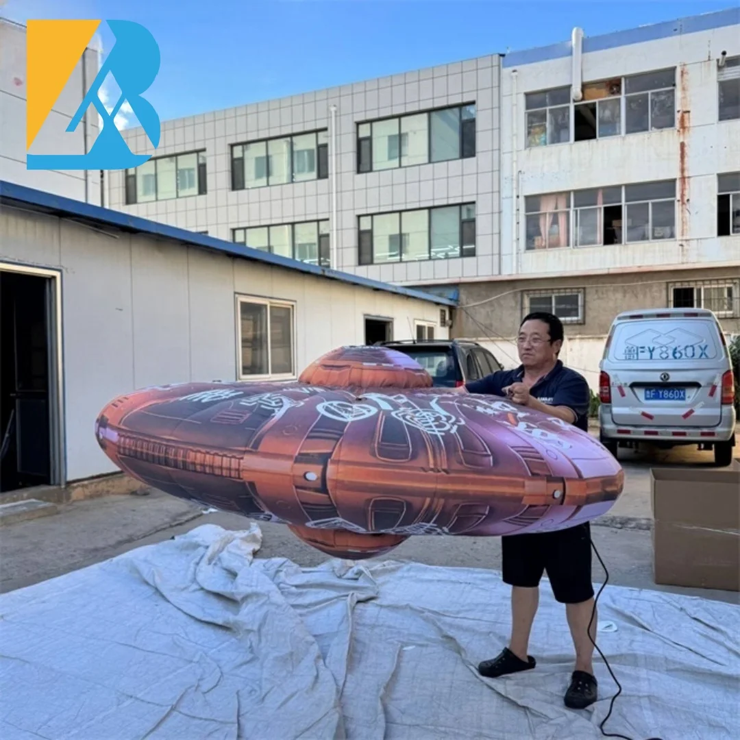 

Надувная гигантская копия летающей тарелки на заказ для тематической вечеринки в стиле Багз Банни, игрушка для дня рождения