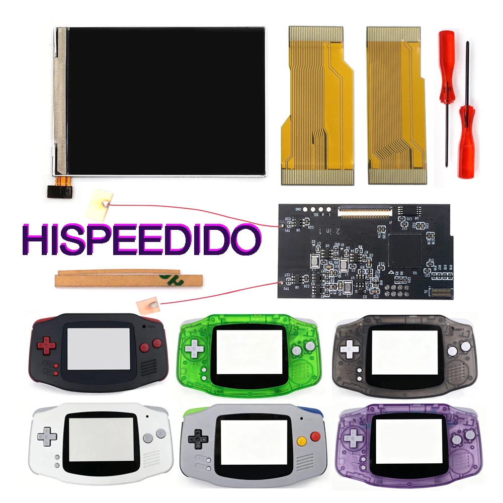 hispeedido-for-gba-v2-ips-lcd-screen-no-solder-32-inch-backlight-backlit-brightness-touch-mod-for-gameboy-advance-console