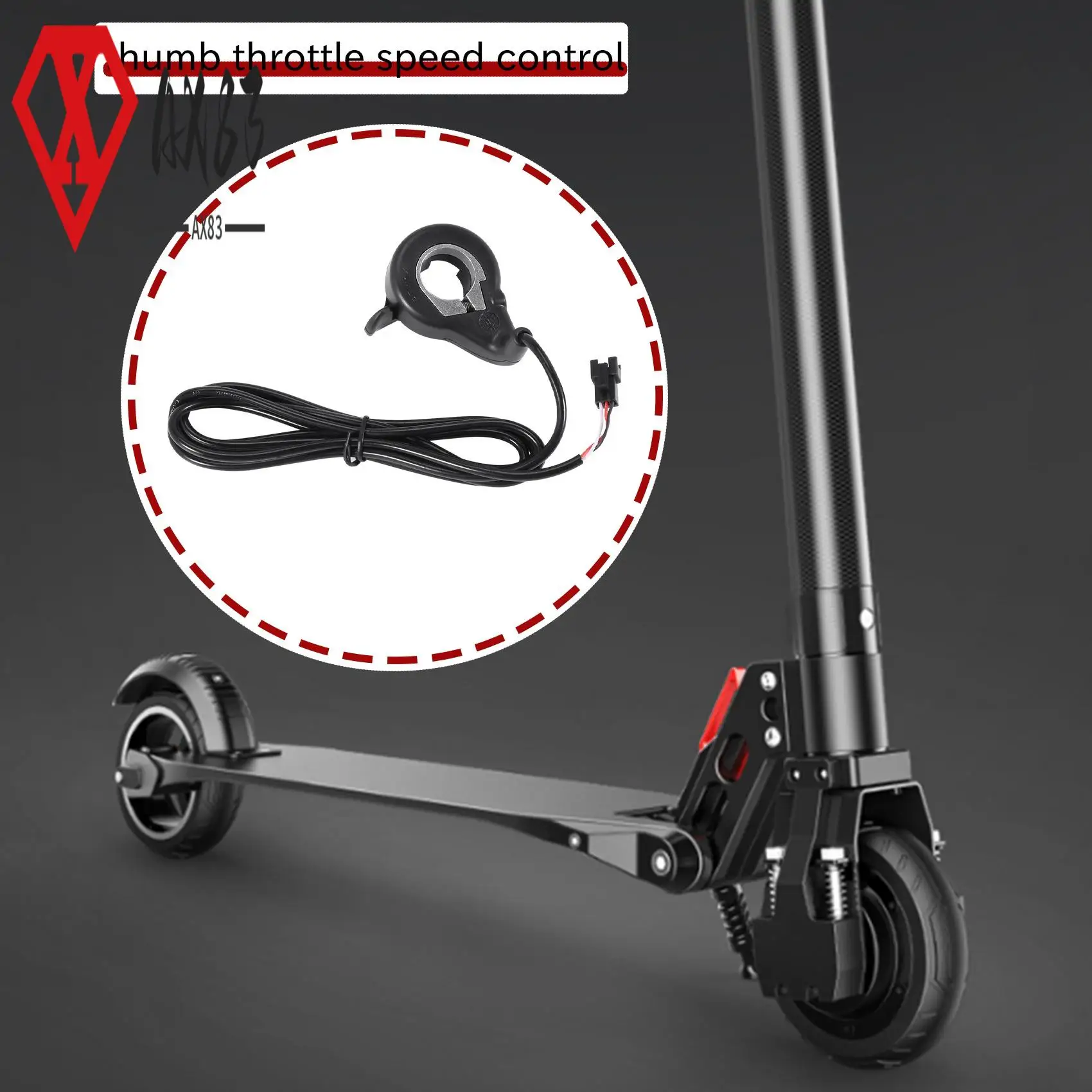 

AX83-Ebike, дроссельная заслонка для большого пальца электрического велосипеда, FT-21X, дроссельная заслонка для пальцев, контроль скорости для карманного скутера Ebike Razor Acc