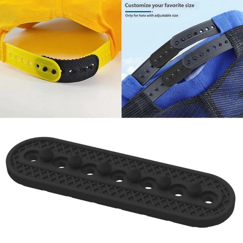 7 Hole Silicone Adjustable Fastener Hat Size Extenders Snapbacks Strap Replacement for Hats And Clothing Accessory