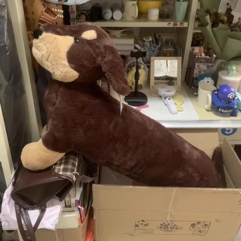 Lovely Otto Dachshund lie prone Accompany Sleeping Dog Throw Pillow Soft Plush Doll Sofa Cushion Children Birthday Gift Toy