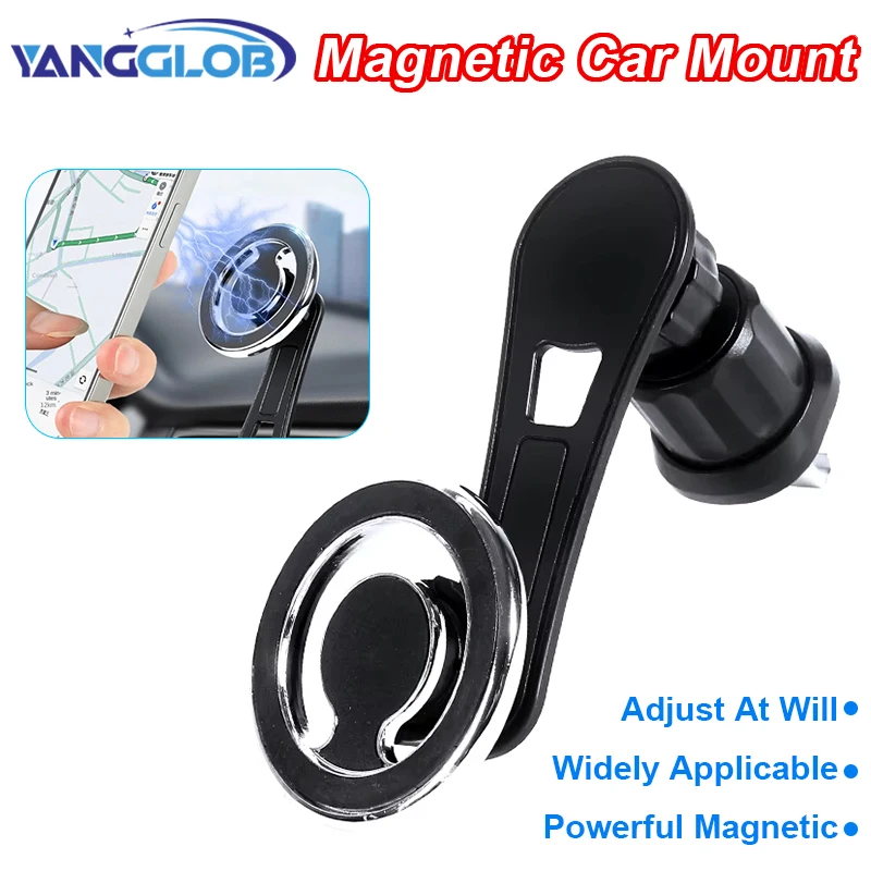 

Магнитный автомобильный держатель для телефона, подставка, магнитная подставка для мобильного телефона, GPS-кронштейн в автомобиле для Macsafe iPhone 15 14 13, Samsung Xiaomi