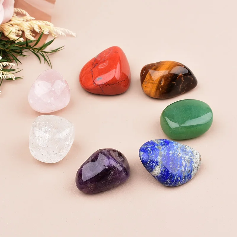 7 Chakra Natural Tumbled Stones Set 18-30mm Reiki Healing Crystals Home Decor Gift