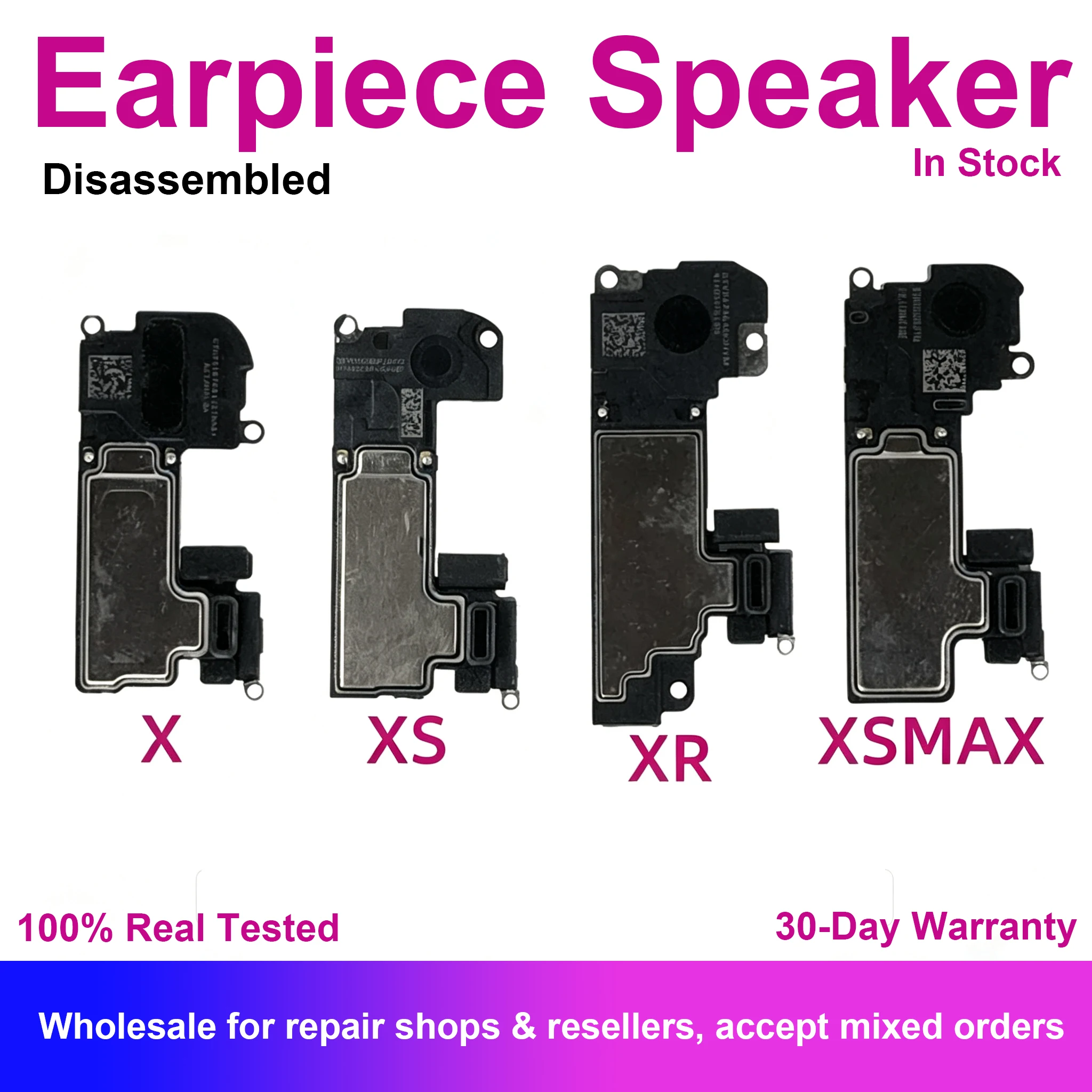 Earpiece Speaker For iPhone X XR XS Max Earphone Ear Ribbon Headset Front Top Sound Fix Replacement Repair Parts No Flex Cable