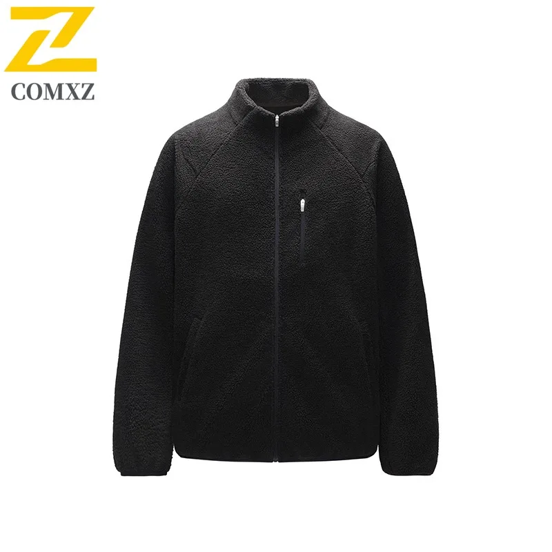 سترة رجالي سميكة فاخرة من COMXZ بياقة واقفة للعمل في الهواء الطلق سترة دافئة للأعمال غير رسمية ملابس شتوية خفيفة الوزن للرجال #2