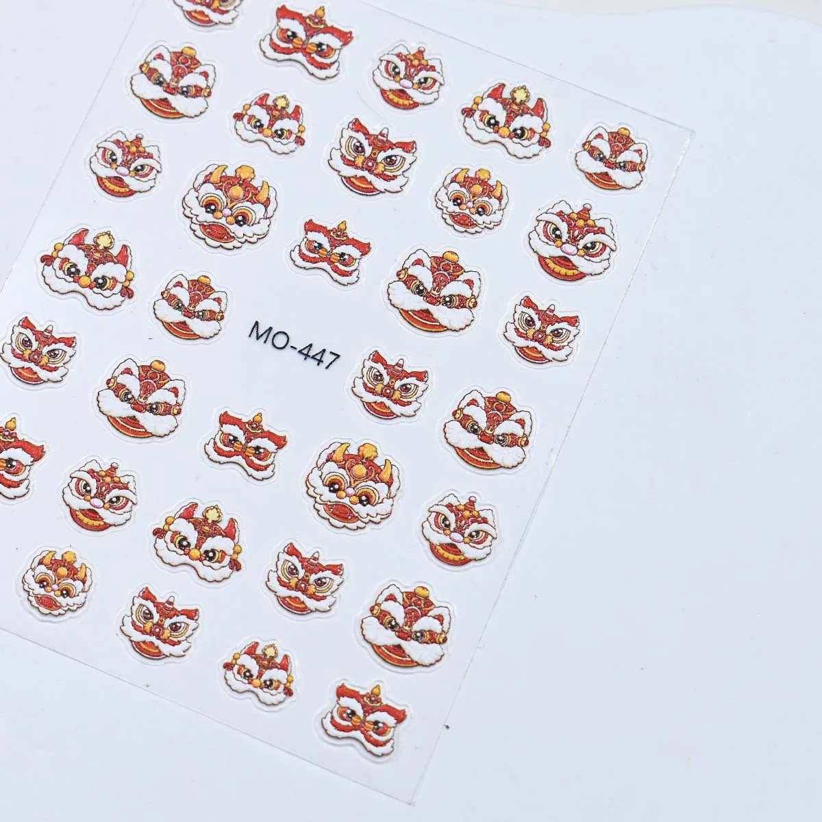 2025 New Year China-Chic Snake Year Little Awakening Lion Cute Nail Enhancement Sticker Spring Festival Nail Decoration