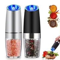 Pepper Mill Electric Herb Coffee Grinder Automatic Gravity Induction Salt Shaker Grinders Machine Kitchen Herb Spice Mill Tools