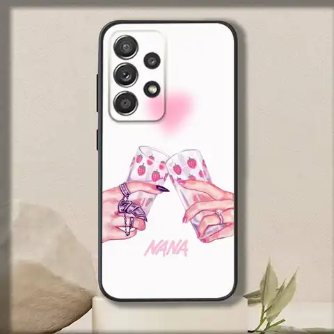 Anime N-Nanas Telefonskal för Samsung S 25, 24, 23, 22, 30, 21, 10, 9, Ultra, Plus, Lite, FE, 4, 5 G Mjukt Svart Skal 8 best sales Nana-fallet - №8