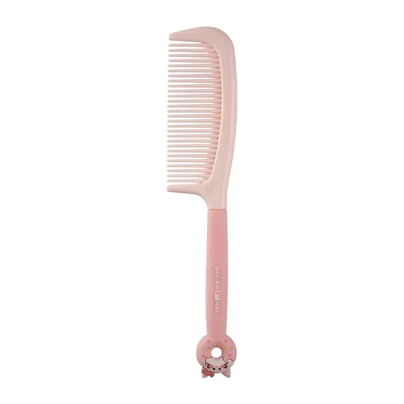 Cute Cartoon Plastic Hair Comb Scalp Massage Long Hair Comb Children Smooth Hair Comb Donut Silicone Handle Hairbrush Wholesale