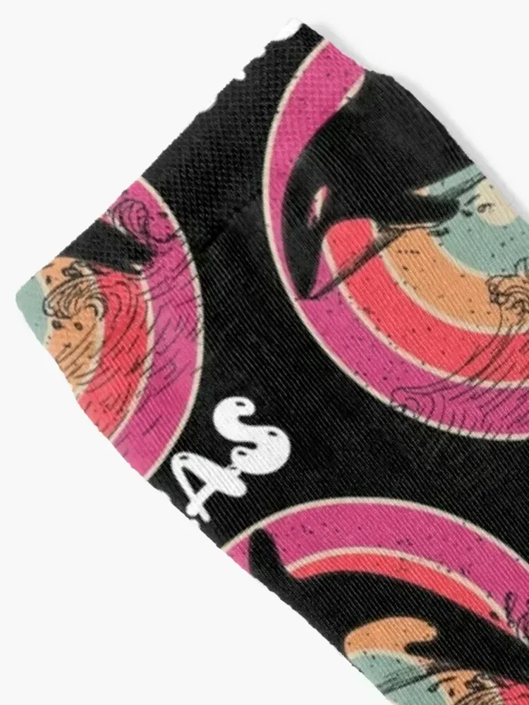 orcas heart love vintage sunset Socks fashionable set Boy Socks Women's