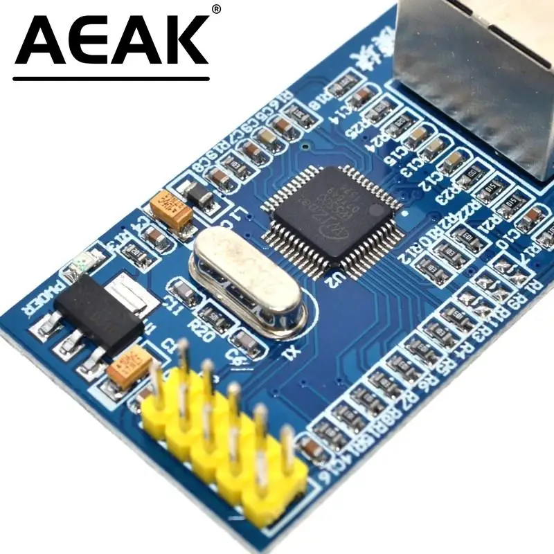 AEAK W5500 Ethernet rede módulo hardware TCP / IP 51 / STM32 microcontrolador programa sobre W5100
