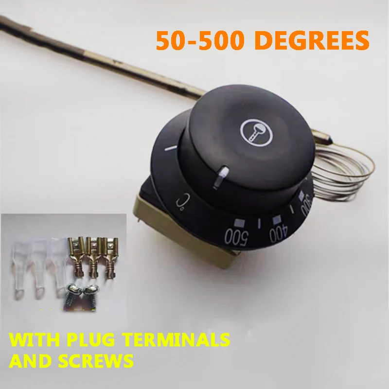 Thermostat 50-500 degree mechanical thermostat instead of EGO thermostat electric pizza oven temperature control switch