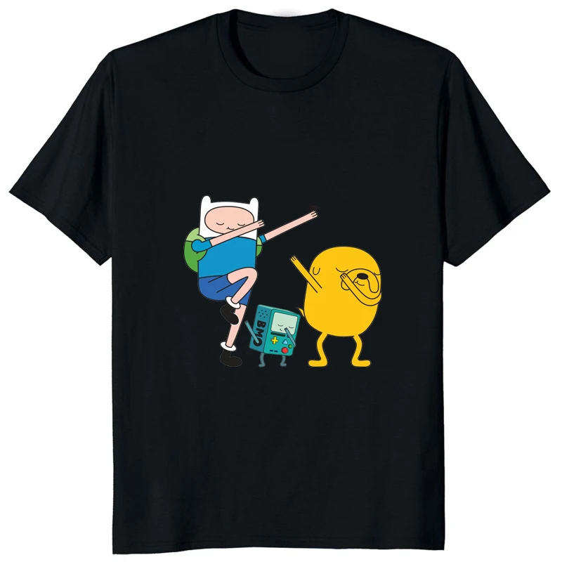 Adventure Time Cartoon Printed Funny T-shirt Acg Fans Anime Otaku Tshirt Loose Casual Hip Hop Man Tops Fashion Women Clothing