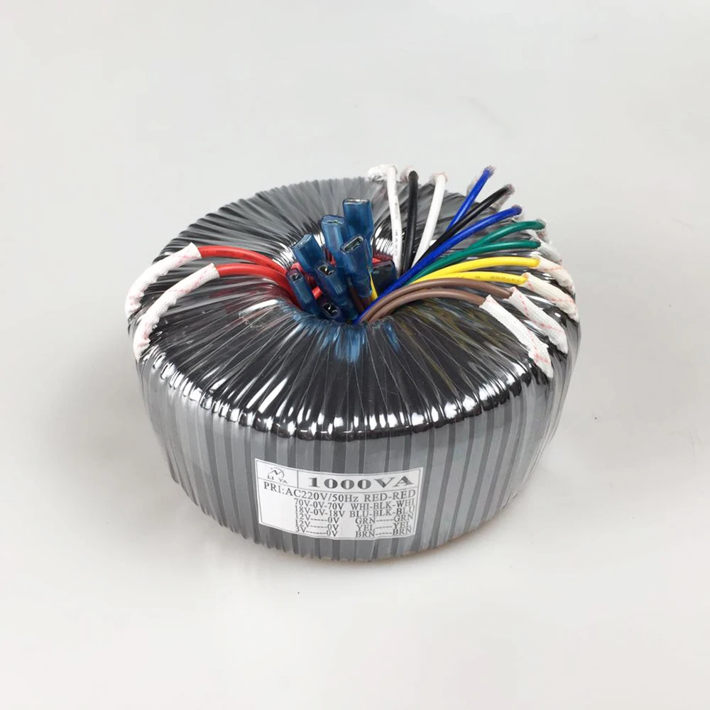 1000W toroidal transformer 220V to dual 70V dual 18V single 12V single 12V single 3V transformer can be customized