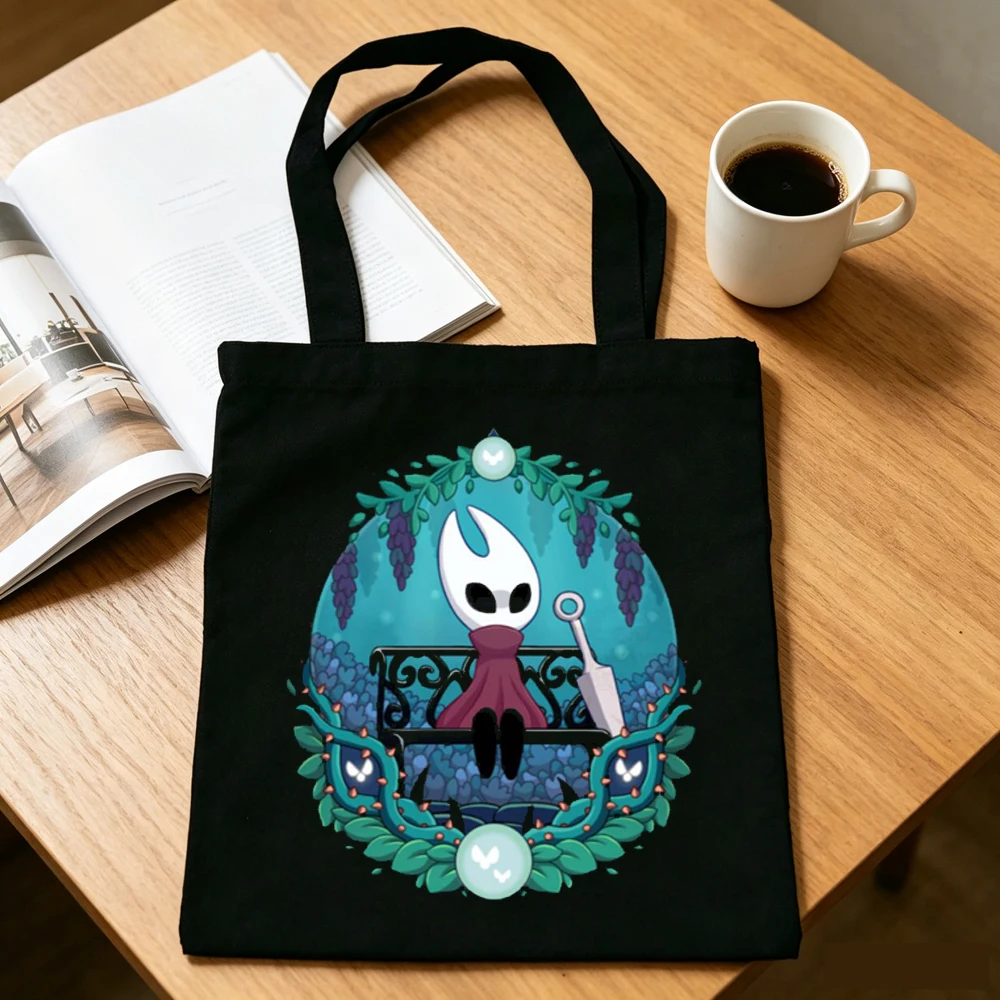 Hollow Knight tote bag reusable shopper foldable shoulder  canvas  woman