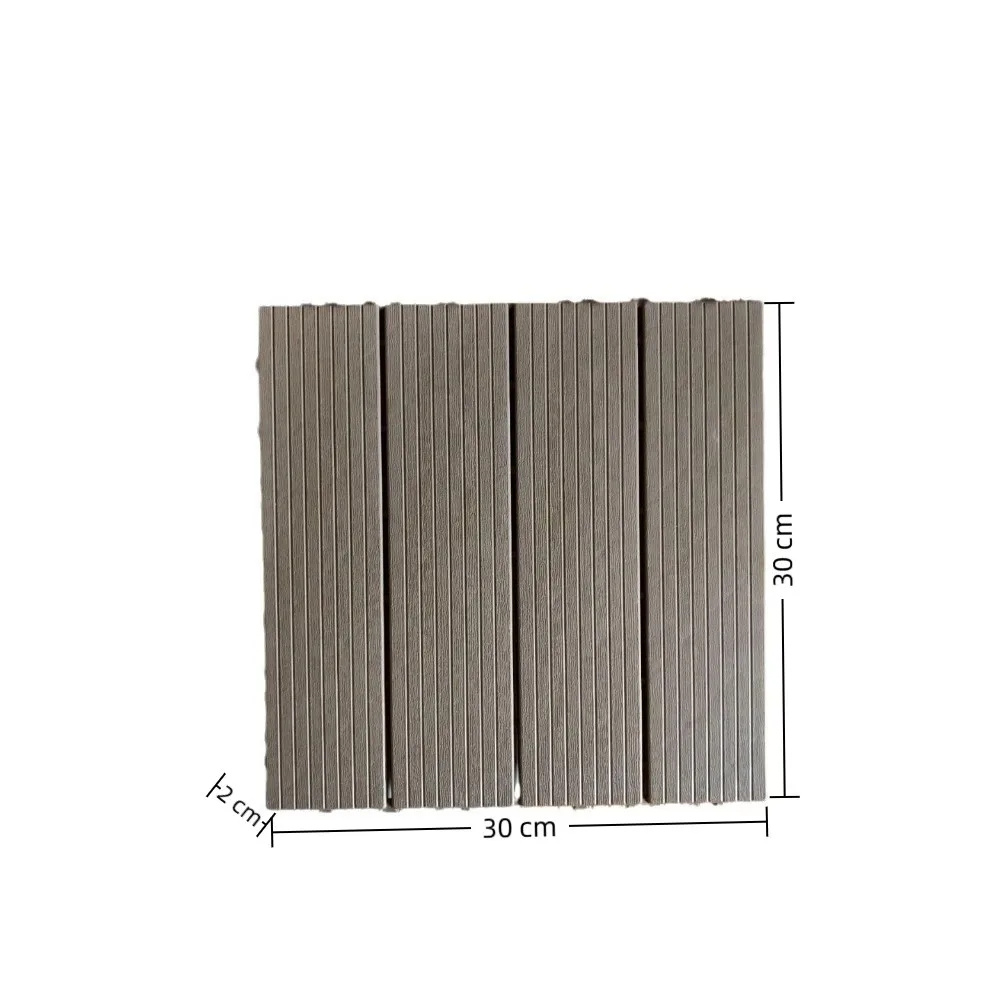 พื้นระเบียงกันสนิม ไม้พลาสติกกันน้ำ ทนทานต่อการสึกหรอ ประกอบเองได้ สำหรับลานบ้าน