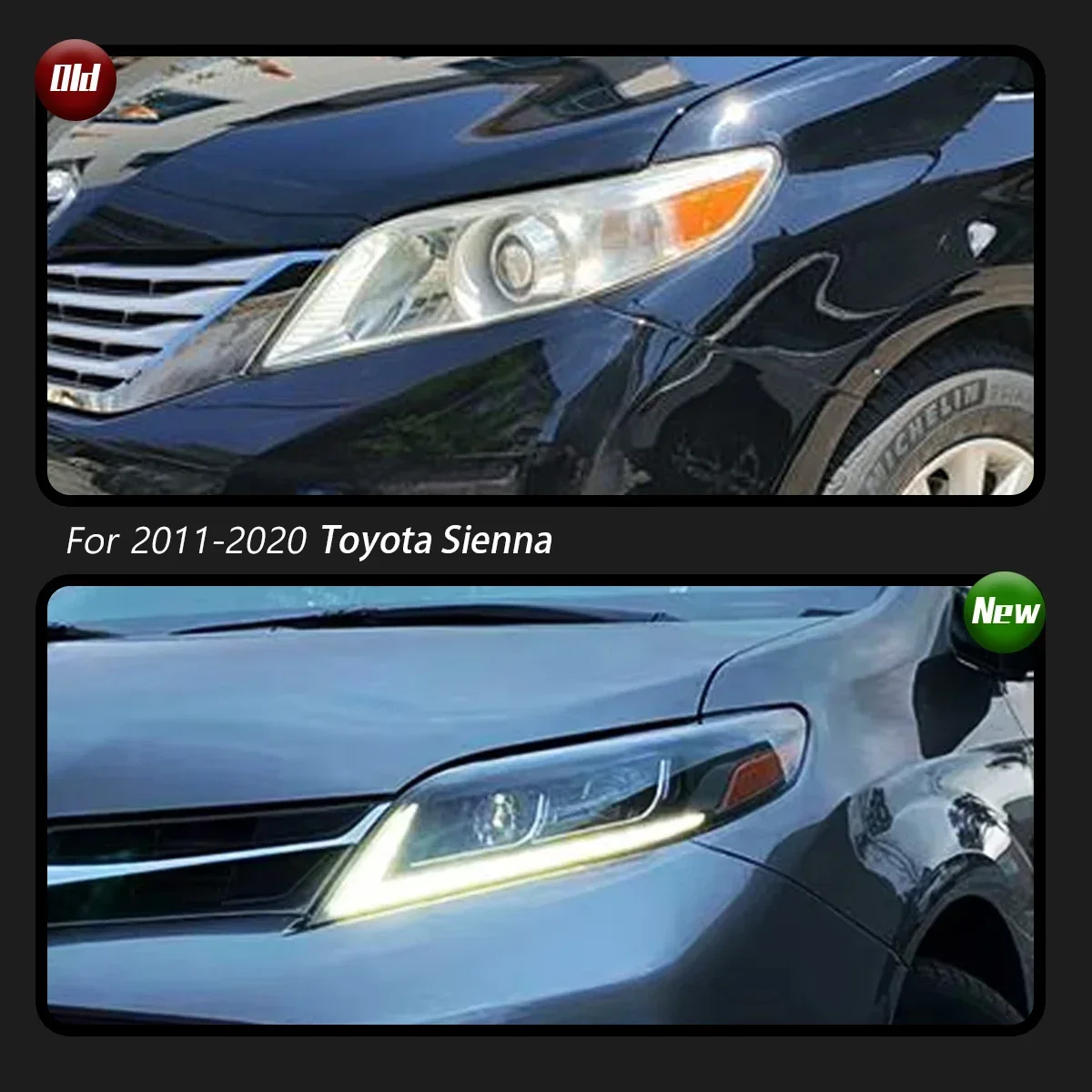 

Auto Accessories Car Lights For Toyota Sienna LED Headlight 2011-2020 LED Projetor head Lamp Daytime Running Light Automotive Ac