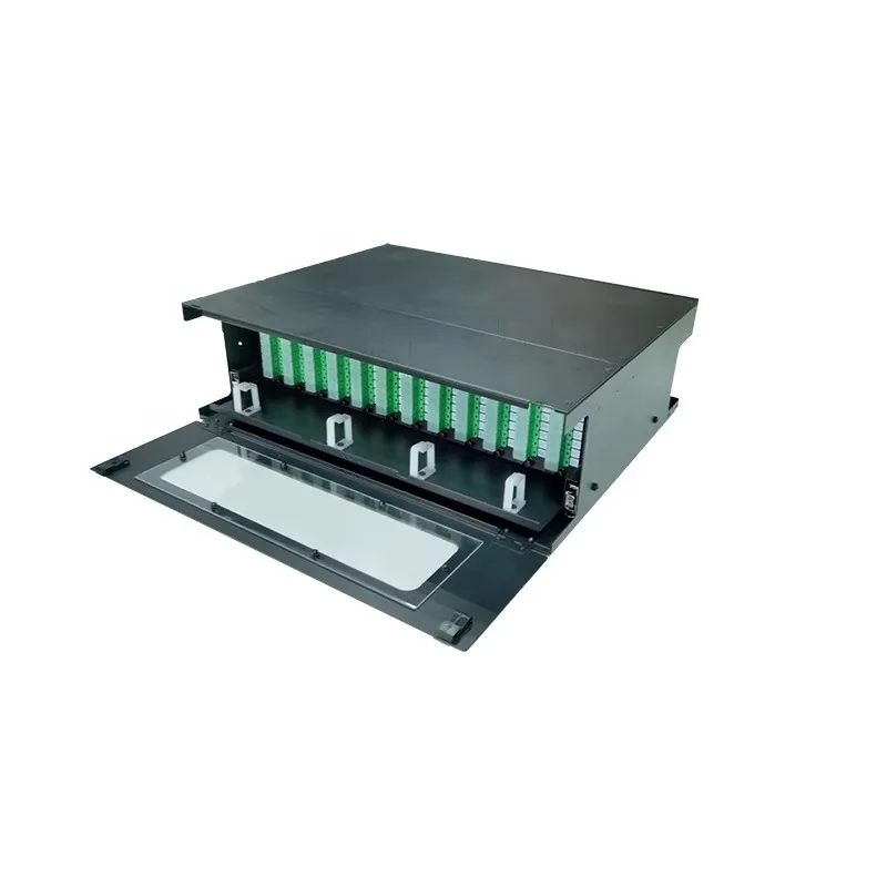 High Density Junction Box Rack Mounted 3U 96 Ports SC Splitter Sliding Type Metal ODF Fiber Optic Patch panel