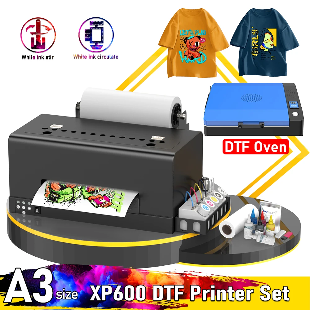 

Принтер A3 DTF для футболок XP600 impresora Машина для прямой печати на пленке Принтер A3 DTF для футболок, обуви, толстовок