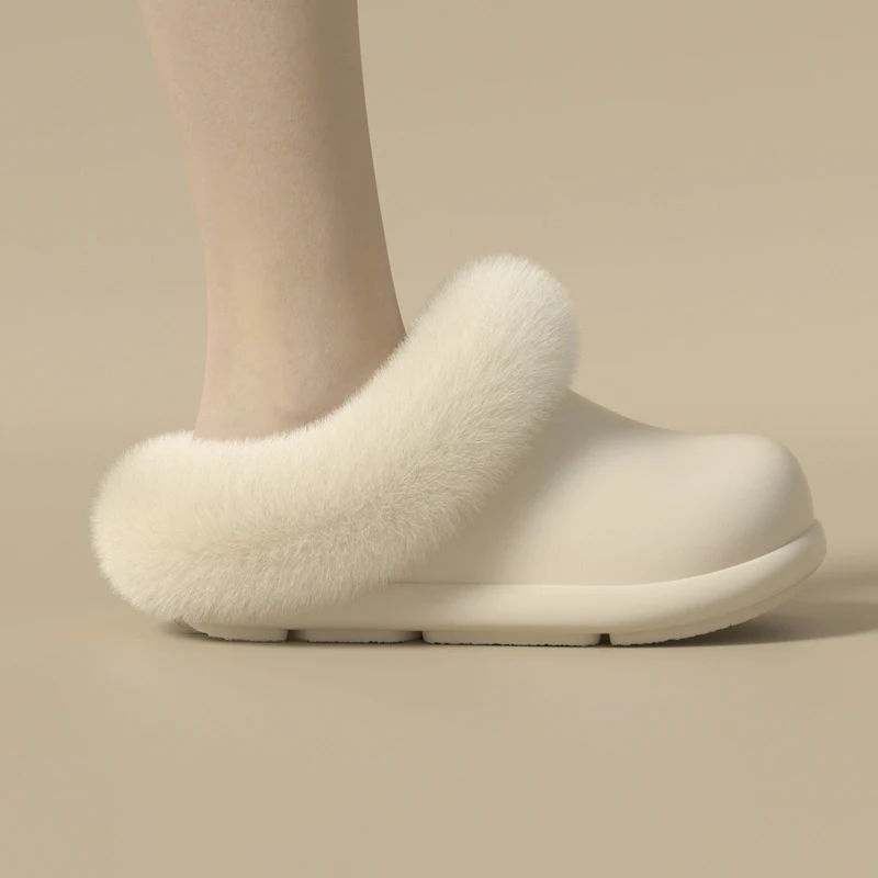 

EVA Casual Fluffy Women's Slippers Home Winter Luxury Designer Woman Shoes Plush Indoor Outdoor Platform Fuzzy Fur Slides Warm