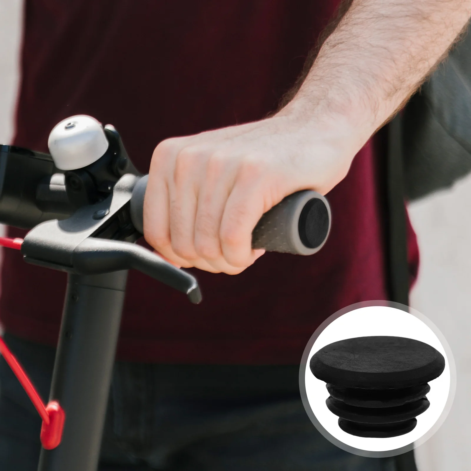 

10pcs Bicycle Handlebar End Plugs Rubber Caps for Mountain Bike Road Bike 22mm Diameter Easy Installation Protect Rod