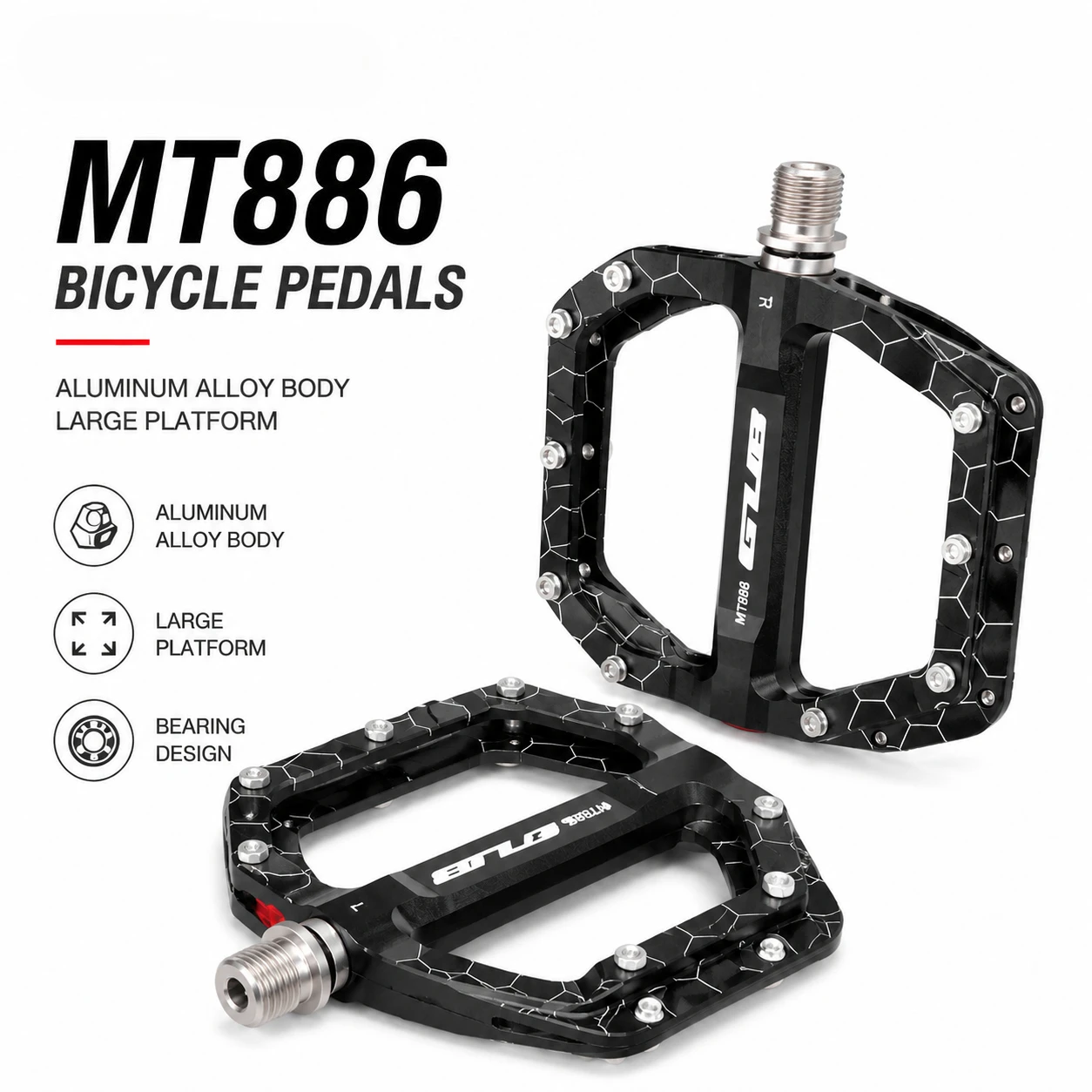 Pedal Platform Flat - MTB 자전거 페달 알루미늄 합금 대형