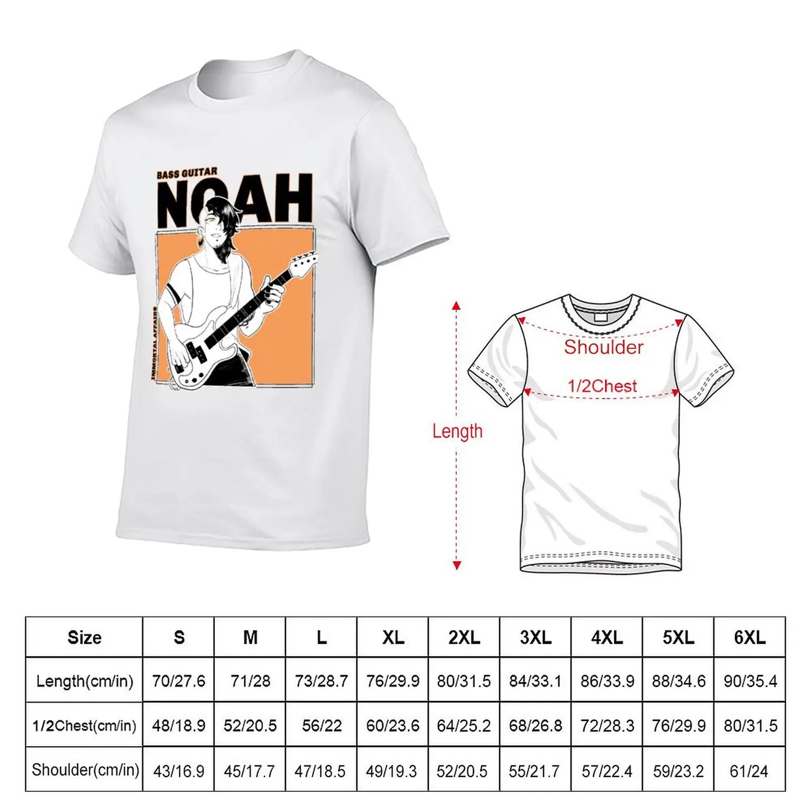 Noah [ IMMORTAL AFFAIRS ] T-Shirt customs design your own vintage plus size men clothing