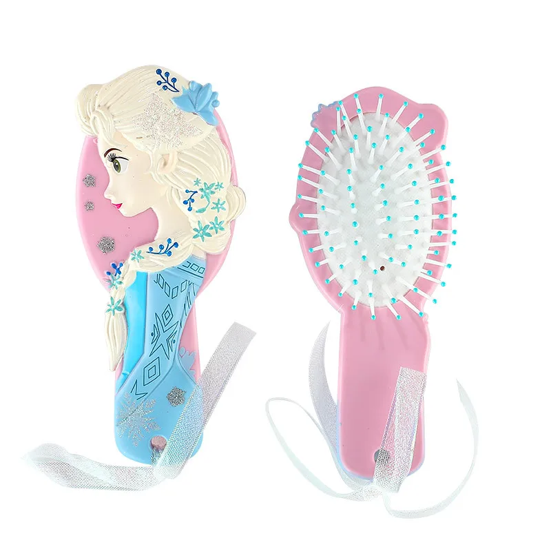 Disney Princess Air Cushion Combs Snow White Frozen Elsa Ariel Elastic Massage Comb Kids Girls Hairdressing Tool Birthday Gifts